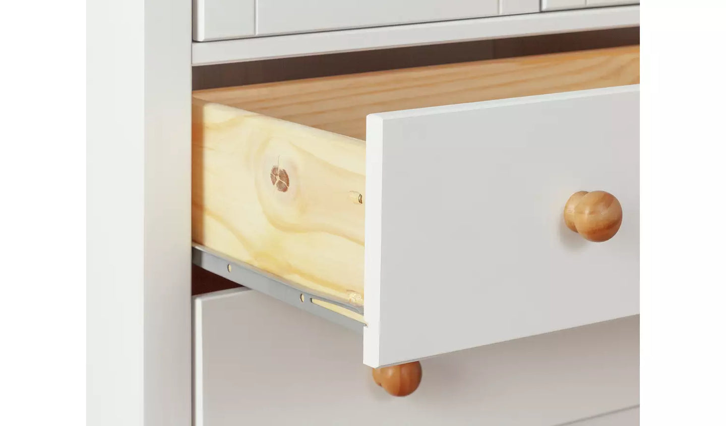 Scandinavia 2 Door 2 Drawer Wardrobe - Two Tone